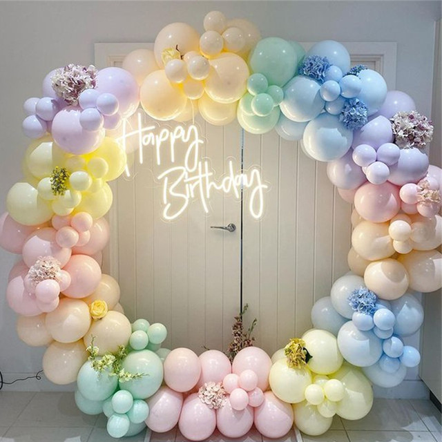 Pastel Rainbow Birthday Decorations